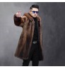 Men l mink fur coat autumn spring winter casual fur clothes overcoat