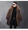 Men l mink fur coat autumn spring winter casual fur clothes overcoat