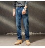 Jeans Jeans Straight Wholesale Custom Vintage Blue Washed Straight Jeans Men For Casual Fall Slim Denim
