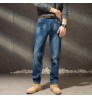 Jeans Jeans Straight Wholesale Custom Vintage Blue Washed Straight Jeans Men For Casual Fall Slim Denim