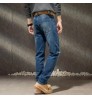 Jeans Jeans Straight Wholesale Custom Vintage Blue Washed Straight Jeans Men For Casual Fall Slim Denim