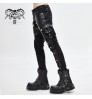 Pants PT115 Devil Fashion Leather Asymmetric Patchwork Rivets Punk Rock Men Trousers Latex Pants With Pocket
