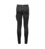 Pants PT115 Devil Fashion Leather Asymmetric Patchwork Rivets Punk Rock Men Trousers Latex Pants With Pocket