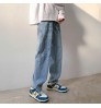 Men's Jeans Wholesale Price High Quality Men's Jeans Straight Tube Loose Wide Leg Pants Embroidery Design Goods Stock Men's Pants