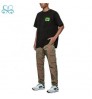 Mens Pants Pants Wholesale Mens Shiny Pants Woolen Brown Hip Hop 100% Nylon Straight Leg Pants