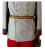 men's white military coat
