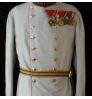 men's white military coat