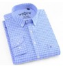 Men's Shirts Shirts Men's Plaid Casual Oxford Shirts Pocket With Embroidered Logo Regular-fit Long Sleeve Button Down Work Shirts Custom