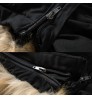 Winter Thicken Warm Soild Color Casual Streets Cold-Proof Jacket,Men's Fur Collar Parkas Coat