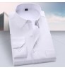 Dress Shirt For Men Solid Color Fabric White Shirt Custom Design Long Sleeve Men's Business Shirts