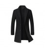 Abrigo Largo Hombre Classic Cardigan Single Breasted Men's Wool Overcoat Warm Winter Long Mens Trench Coat
