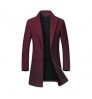 Abrigo Largo Hombre Classic Cardigan Single Breasted Men's Wool Overcoat Warm Winter Long Mens Trench Coat