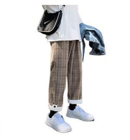 2021 vintage cheap hot selling casual plaid pants men's pants & trousers