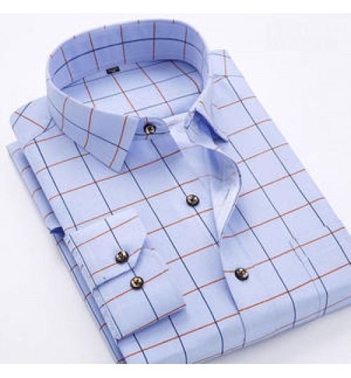 Wholesale fashion casual men's long sleeve shirts Retailer Special Men's Clothing Classic print youth slim shirt