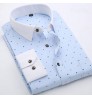 Wholesale fashion casual men's long sleeve shirts Retailer Special Men's Clothing Classic print youth slim shirt