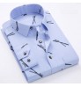 Wholesale fashion casual men's long sleeve shirts Retailer Special Men's Clothing Classic print youth slim shirt