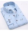 Wholesale fashion casual men's long sleeve shirts Retailer Special Men's Clothing Classic print youth slim shirt