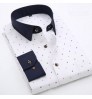 Wholesale fashion casual men's long sleeve shirts Retailer Special Men's Clothing Classic print youth slim shirt