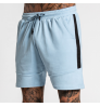 Custom logo high quality cotton gym french terry contrast color shorts drawstrings men shorts
