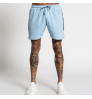 Custom logo high quality cotton gym french terry contrast color shorts drawstrings men shorts