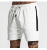 Custom logo high quality cotton gym french terry contrast color shorts drawstrings men shorts