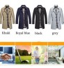 Slim Long Jacket Solid Slim Men's Trench Coat Plus Size single breasted custom stylish long trench coats mens