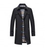 Slim Long Jacket Solid Slim Men's Trench Coat Plus Size single breasted custom stylish long trench coats mens