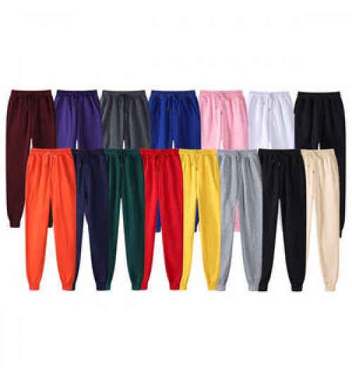 2022 New Solid Color Casual Pants Men's Fashion Drawstring Full Length Pants High Quality Sweat Pants