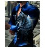 Custom LOGO Lion Printed Men's Shirts 2022 New Fashion Long Sleeve Shirt Plus Size Single Button Turn Down Spring Men Clothing