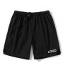 custom high quality 100% summer sports mesh logo drawstring short solid color casual workout wear shorts