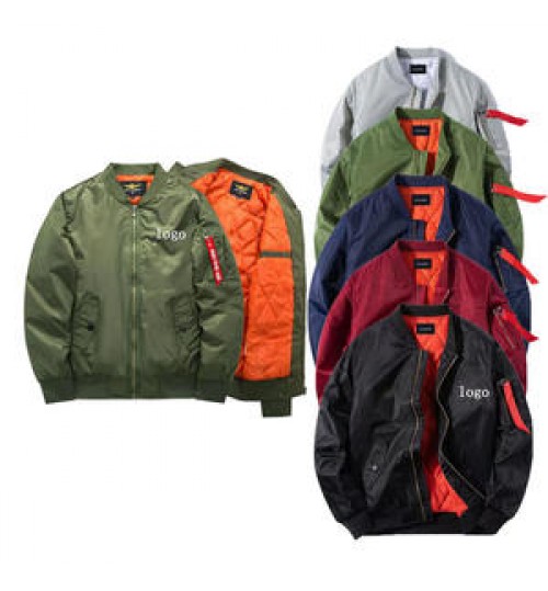 High Quality Bulk Plus Size Custom Logo Winter Zip Up Casual Men's Jackets