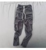 PT048 Fleece warm men pants for autumn winter streetwear Men's sweatpants Trousers Work Jogging Outdoor Cargo Sweatpants