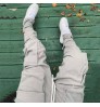 PT048 Fleece warm men pants for autumn winter streetwear Men's sweatpants Trousers Work Jogging Outdoor Cargo Sweatpants