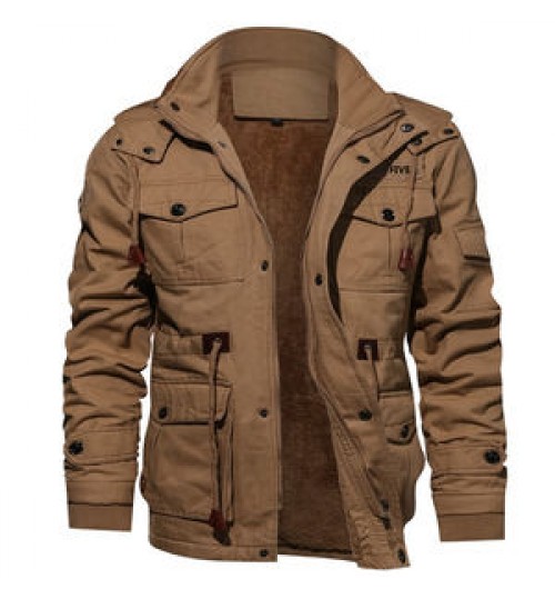 2022 New Arrival Winter Fleece Jackets Warm Men's Winter Fleece Inner Jacket Coats Thick Warm Casual Military Mens Pilot Jacket