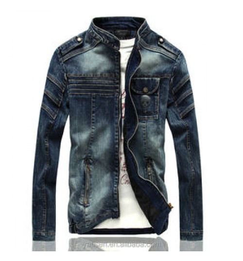 Cool Men's Jeans Jacket OEM factory wholesale high quality Autumn/Winter casual jeans coat for men