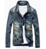 Cool Men's Jeans Jacket OEM factory wholesale high quality Autumn/Winter casual jeans coat for men