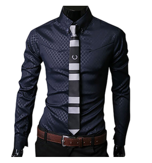 New luxury men's shirt Business Style Slim Soft Comfort Slim Fit Styles Long Sleeve Casual Dress Shirt Gift For Men