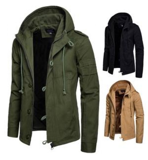 TOPKO High Quality Factory Wholesale OEM ODM Men's Casual Sports Hooded Jacket Winter Windproof Bomber Outdoor Clothing