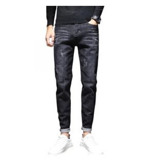 Wholesale low price fashion high quality ripped skinny men's skinny stretch jeans trousers