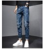 Wholesale low price fashion high quality ripped skinny men's skinny stretch jeans trousers