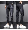 Wholesale low price fashion high quality ripped skinny men's skinny stretch jeans trousers