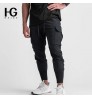 Custom Men Cargo Pants With Side Pockets Grey Khaki Black Pants Men Fitness Trouser Cargo Pants Men's Trousers