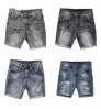 High quality jeans shorts Men's summer stretch denim pants boys short pants Young jeans fit skinny breathable Five trousers