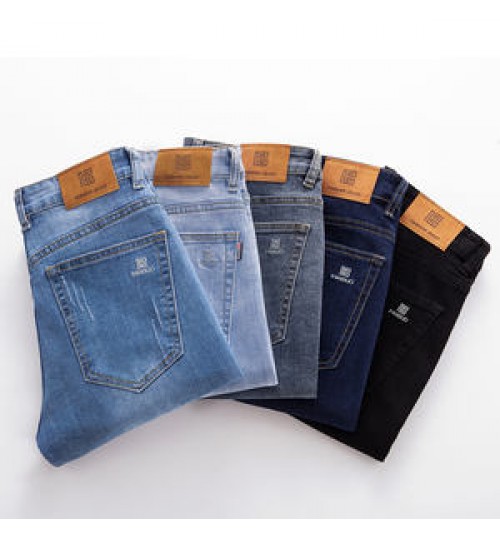 Vintage High Quality Classic Men'S Jeans Original Casual Skinny Stretch Jeans