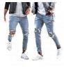 Wholesale China Supplier Stretchy Designer Ripped Distressed High Waist Mens Trouser Jeans