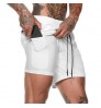 Wholesale Gym wear Cross shorts Mens fitness Workout short Sports Running Shorts with inner compression shorts for men