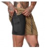 Wholesale Gym wear Cross shorts Mens fitness Workout short Sports Running Shorts with inner compression shorts for men