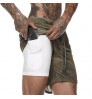 Wholesale Gym wear Cross shorts Mens fitness Workout short Sports Running Shorts with inner compression shorts for men