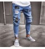 Classic Stylish Atmosphere Hole Trousers Comfortable Cotton Men Jeans Sweat Men'S Pants