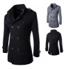 trendy overcoat men woolen coat men long mens coat Retro Style male clothing
